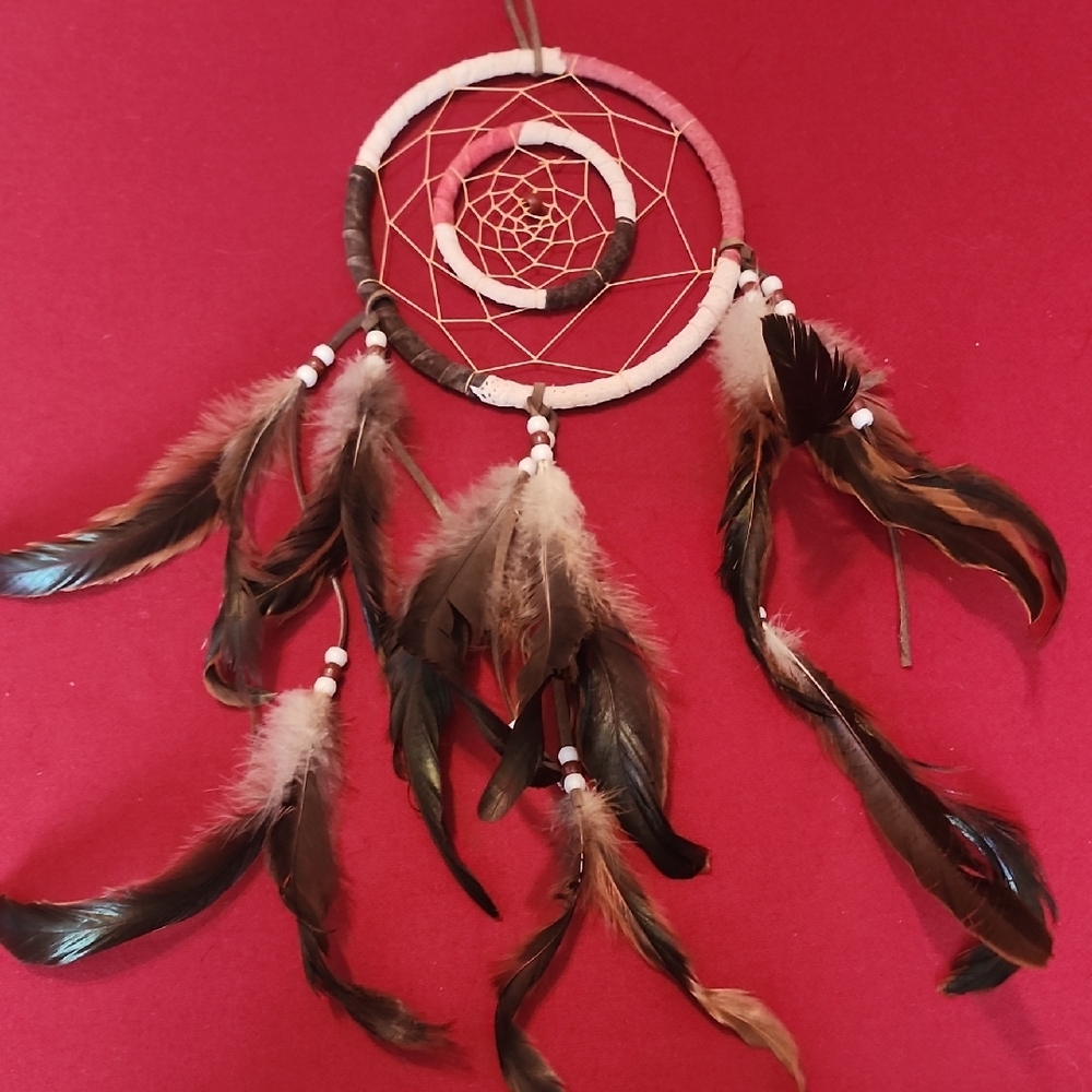 Bohemian Dreamcatcher with Feathers approx 6.5"
